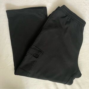 Russel Athletic Cargo Black Sweatpants with Elastic Waist and Drawstring Size XL